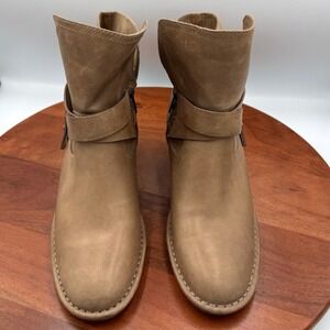 Ugg Elysian Leather Harness Ankle Boots Tan Brown 1095792 Womens 9 Boho Western